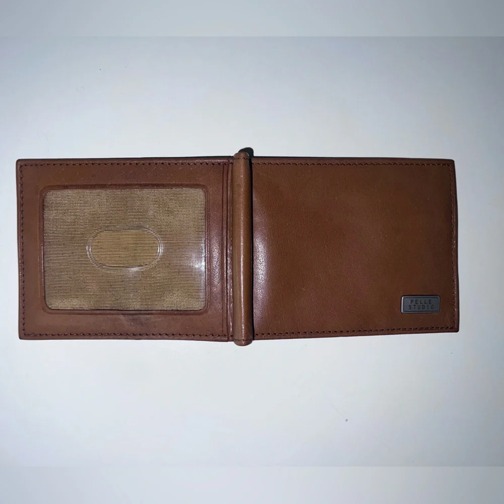 Pelle Studio Dark Brown Leather Wallet & Money Clip